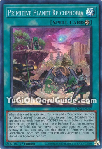 Yu-Gi-Oh Card: Primitive Planet Reichphobia