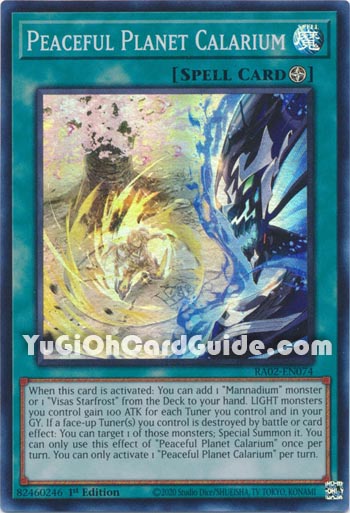 Yu-Gi-Oh Card: Peaceful Planet Calarium