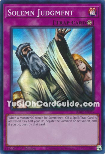 Yu-Gi-Oh Card: Solemn Judgment