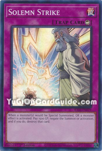 Yu-Gi-Oh Card: Solemn Strike