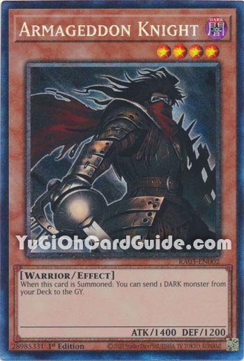 Yu-Gi-Oh Card: Armageddon Knight