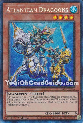 Yu-Gi-Oh Card: Atlantean Dragoons