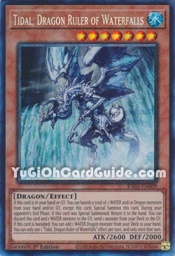 Yu-Gi-Oh Card: Tidal, Dragon Ruler of Waterfalls