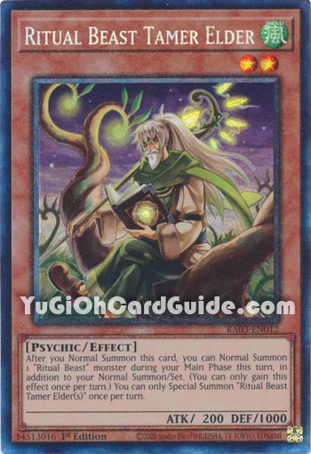 Yu-Gi-Oh Card: Ritual Beast Tamer Elder