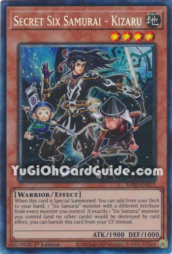 Yu-Gi-Oh Card: Secret Six Samurai - Kizaru