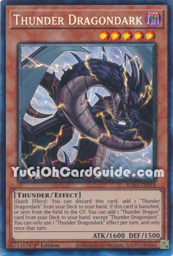 Yu-Gi-Oh Card: Thunder Dragondark