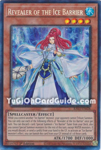 Yu-Gi-Oh Card: Revealer of the Ice Barrier