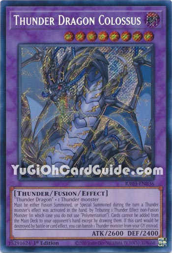 Yu-Gi-Oh Card: Thunder Dragon Colossus