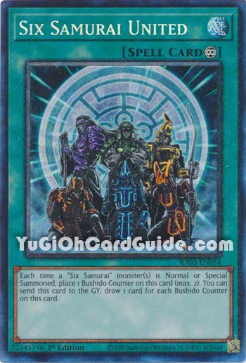 Yu-Gi-Oh Card: Six Samurai United