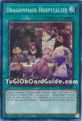 Yu-Gi-Oh Card: Dragonmaid Hospitality