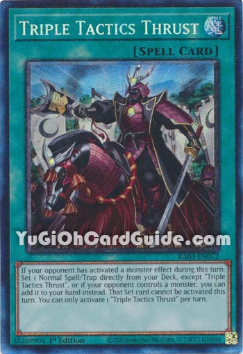 Yu-Gi-Oh Card: Triple Tactics Thrust