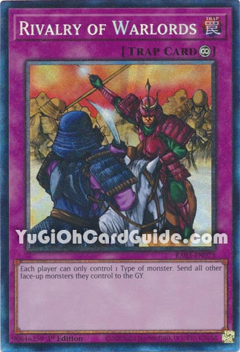 Yu-Gi-Oh Card: Rivalry of Warlords