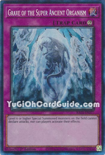 Yu-Gi-Oh Card: Grave of the Super Ancient Organism