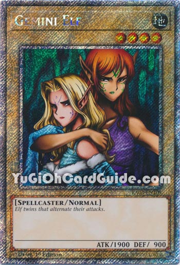 Yu-Gi-Oh Card: Gemini Elf