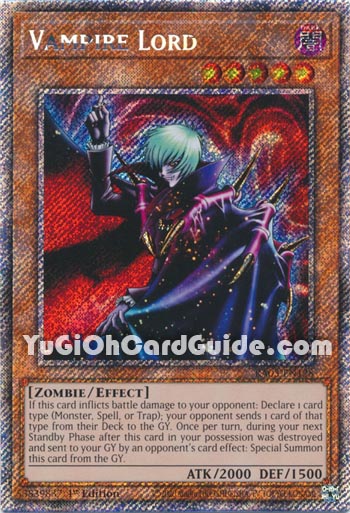 Yu-Gi-Oh Card: Vampire Lord