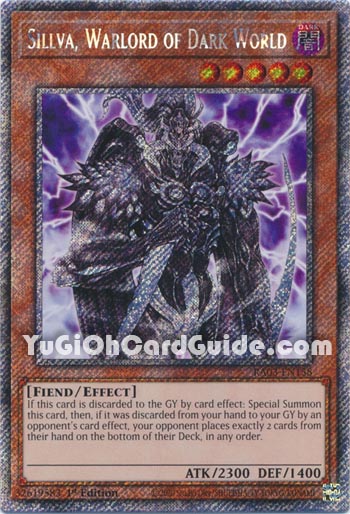 Yu-Gi-Oh Card: Sillva, Warlord of Dark World