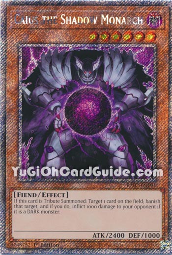 Yu-Gi-Oh Card: Caius the Shadow Monarch