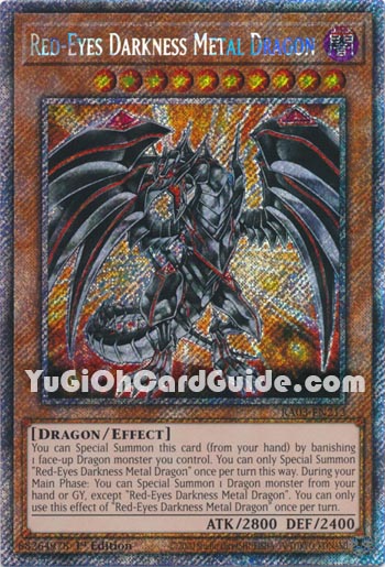 Yu-Gi-Oh Card: Red-Eyes Darkness Metal Dragon