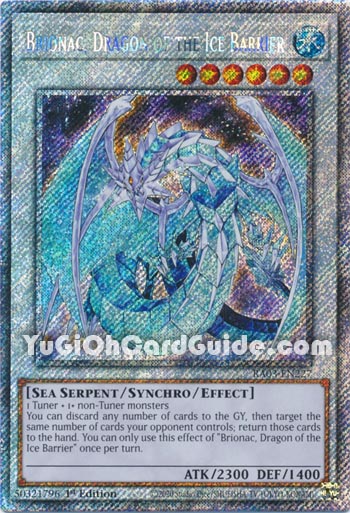 Yu-Gi-Oh Card: Brionac, Dragon of the Ice Barrier