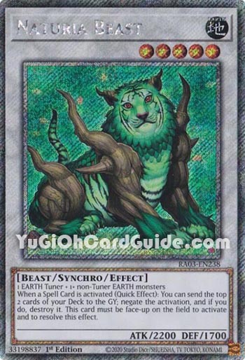 Yu-Gi-Oh Card: Naturia Beast