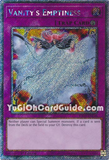 Yu-Gi-Oh Card: Vanity's Emptiness