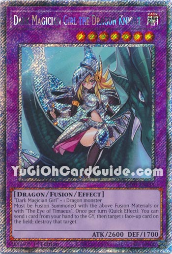 Yu-Gi-Oh Card: Dark Magician Girl the Dragon Knight