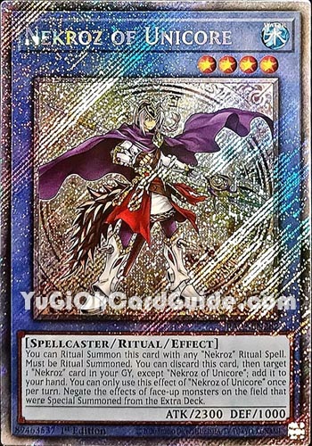 Yu-Gi-Oh Card: Nekroz of Unicore