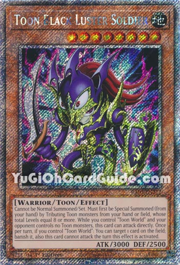 Yu-Gi-Oh Card: Toon Black Luster Soldier