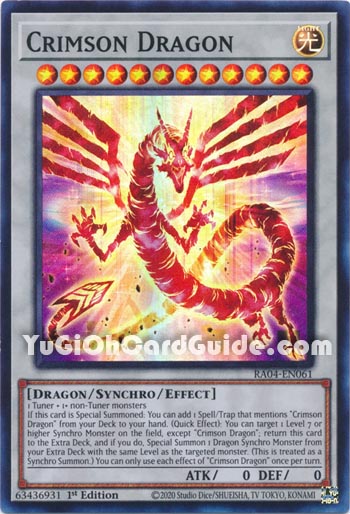 Yu-Gi-Oh Card: Crimson Dragon