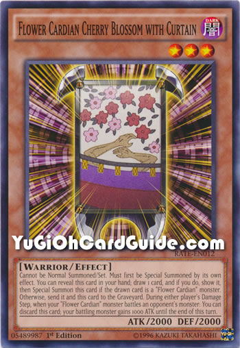 Yu-Gi-Oh Card: Flower Cardian Cherry Blossom with Curtain