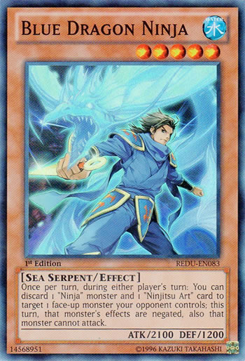 Yu-Gi-Oh Card: Blue Dragon Ninja