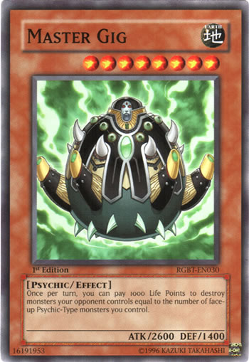 Yu-Gi-Oh Card: Master Gig