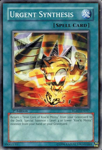 Yu-Gi-Oh Card: Urgent Synthesis