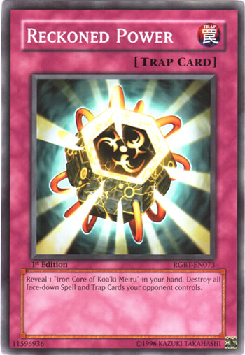 Yu-Gi-Oh Card: Reckoned Power