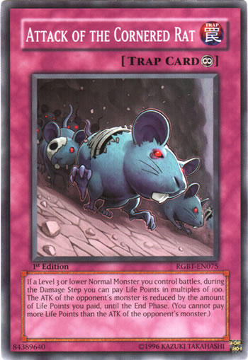 Yu-Gi-Oh Card: Attack of the Cornered Rat