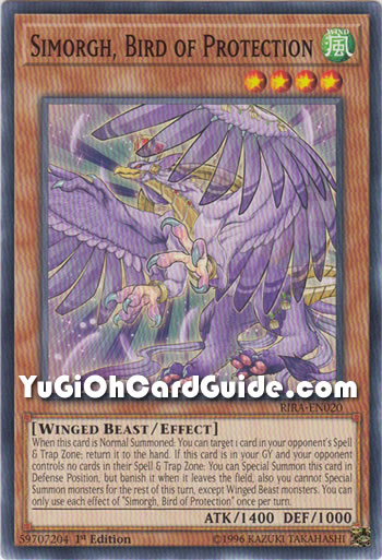 Yu-Gi-Oh Card: Simorgh, Bird of Protection
