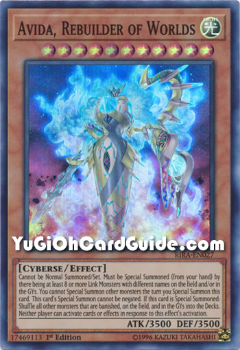 Yu-Gi-Oh Card: Avida, Rebuilder of Worlds