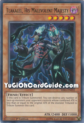 Yu-Gi-Oh Card: Tlakalel, His Malevolent Majesty