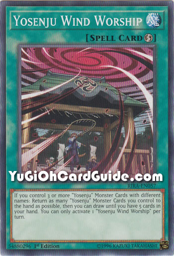 Yu-Gi-Oh Card: Yosenju Wind Worship