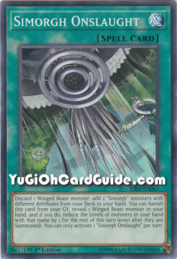 Yu-Gi-Oh Card: Simorgh Onslaught