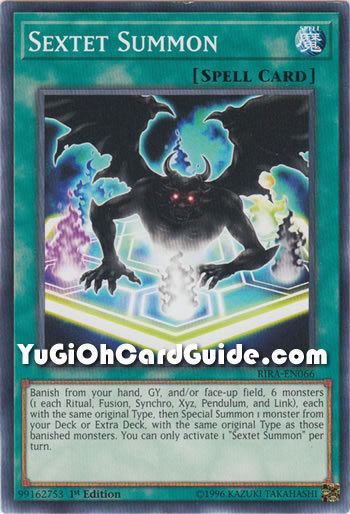 Yu-Gi-Oh Card: Sextet Summon