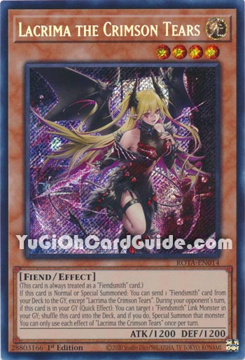 Yu-Gi-Oh Card: Lacrima the Crimson Tears