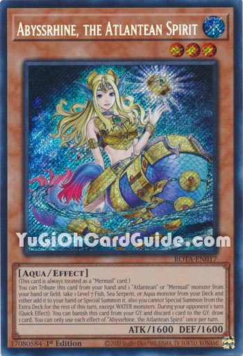 Yu-Gi-Oh Card: Abyssrhine the Atlantean Spirit