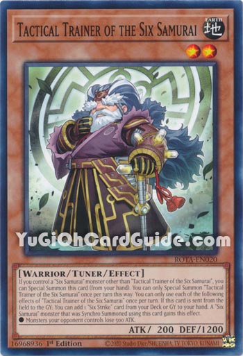 Yu-Gi-Oh Card: Tactical Trainer of the Six Samurai