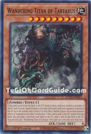 Yu-Gi-Oh Card: Wandering Titan of Tartarus