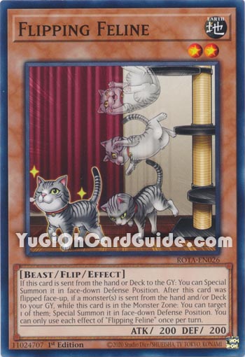 Yu-Gi-Oh Card: Flipping Feline