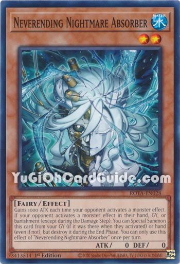 Yu-Gi-Oh Card: Neverending Nightmare Absorber