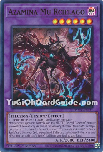 Yu-Gi-Oh Card: Azamina Mu Rcielago