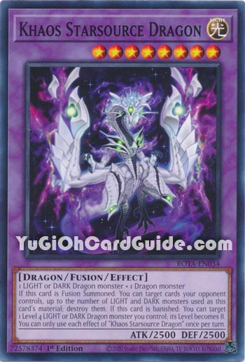 Yu-Gi-Oh Card: Khaos Starsource Dragon