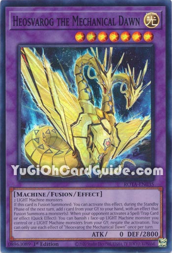 Yu-Gi-Oh Card: Heosvarog the Mechanical Dawn